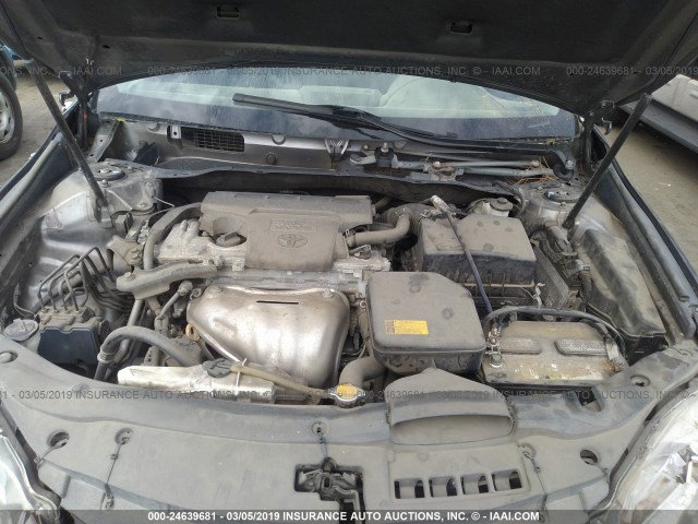 4T1BF1FK1FU013973 - 2015 TOYOTA CAMRY LE/XLE/SE/XSE GRAY photo 10