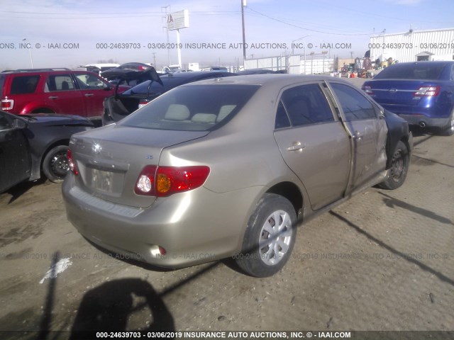 1NXBU40EX9Z041351 - 2009 TOYOTA COROLLA S/LE/XLE BEIGE photo 4