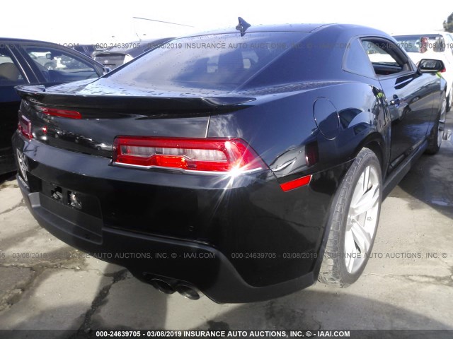 2G1FM1EP1F9801263 - 2015 CHEVROLET CAMARO ZL1 BLACK photo 4