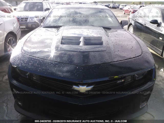 2G1FM1EP1F9801263 - 2015 CHEVROLET CAMARO ZL1 BLACK photo 6