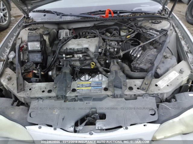 2G1WW12E359360098 - 2005 CHEVROLET MONTE CARLO LS GRAY photo 10