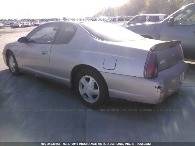 2G1WW12E359360098 - 2005 CHEVROLET MONTE CARLO LS GRAY photo 3