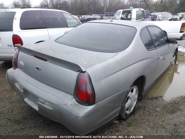 2G1WW12E359360098 - 2005 CHEVROLET MONTE CARLO LS GRAY photo 4