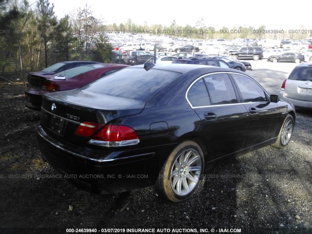 WBAHL83506DT04623 - 2006 BMW 750 I BLACK photo 4