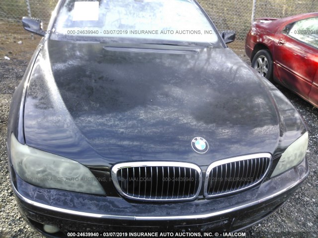 WBAHL83506DT04623 - 2006 BMW 750 I BLACK photo 6