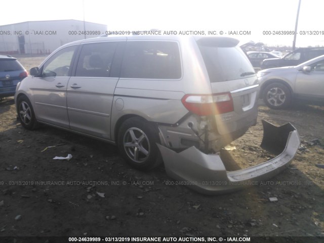 5FNRL38896B026925 - 2006 HONDA ODYSSEY TOURING SILVER photo 3