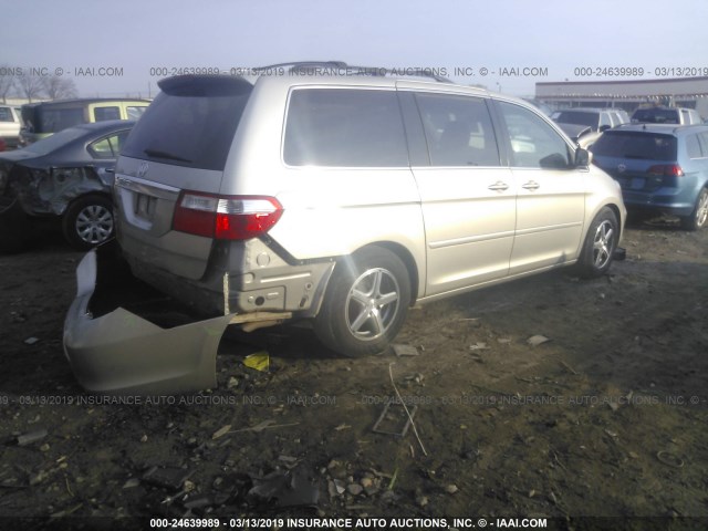 5FNRL38896B026925 - 2006 HONDA ODYSSEY TOURING SILVER photo 4