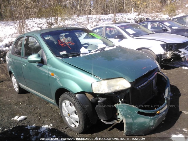 KL1TD52634B227197 - 2004 CHEVROLET AVEO GREEN photo 1