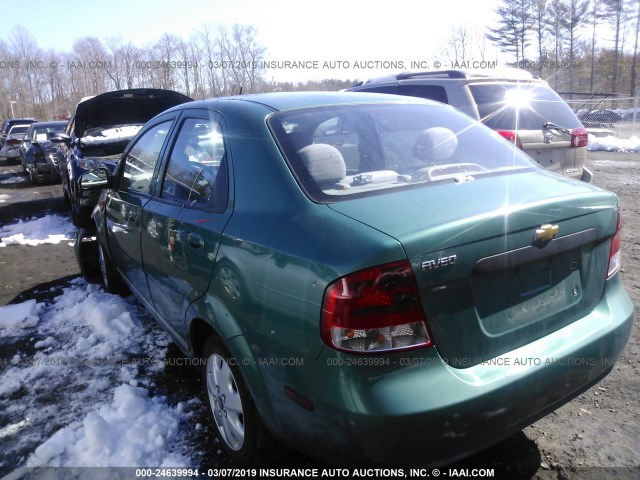 KL1TD52634B227197 - 2004 CHEVROLET AVEO GREEN photo 3