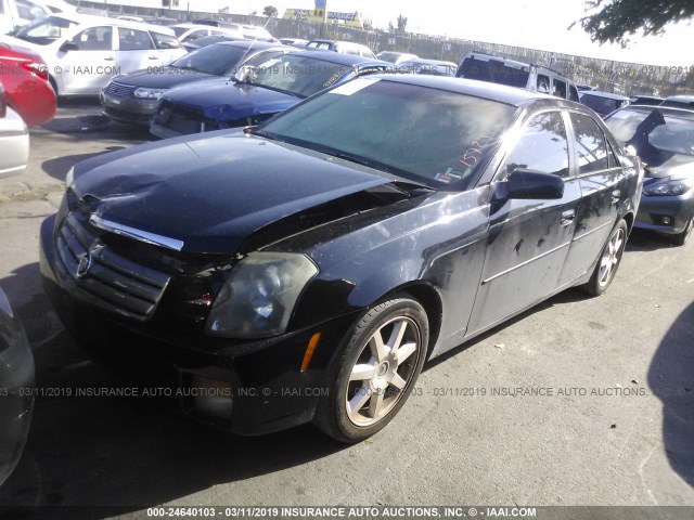 1G6DP567050157231 - 2005 CADILLAC CTS HI FEATURE V6 BLACK photo 2