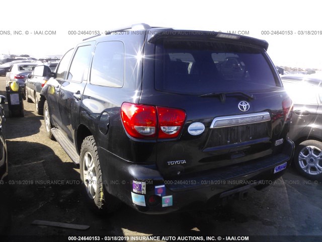 5TDBY68A88S001536 - 2008 TOYOTA SEQUOIA LIMITED BLACK photo 3