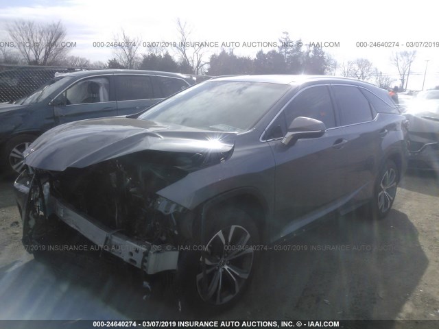 JTJDZKCA7J2013922 - 2018 LEXUS RX 350 L GRAY photo 2