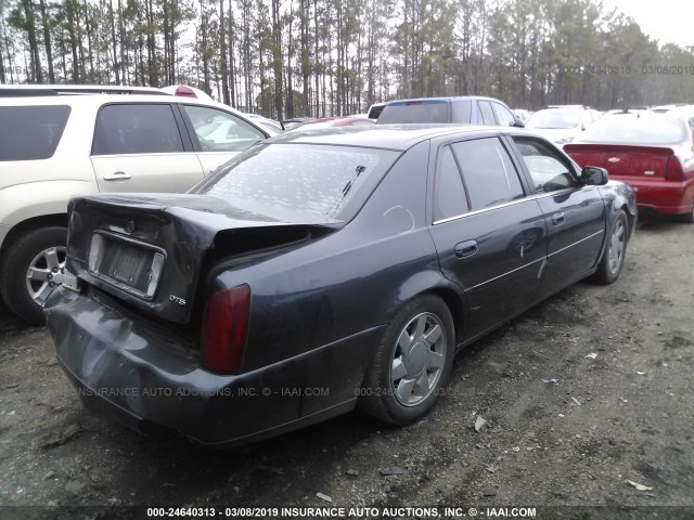 1G6KF57921U127077 - 2001 CADILLAC DEVILLE DTS Dark Blue photo 4