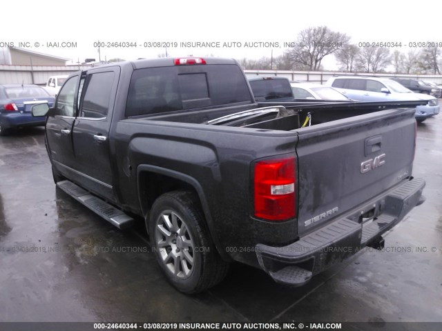 3GTU2WEJ7FG435375 - 2015 GMC SIERRA K1500 DENALI BLACK photo 3