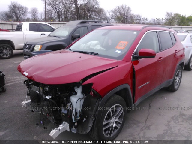 3C4NJCBBXJT102431 - 2018 JEEP COMPASS LATITUDE RED photo 2