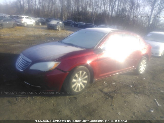 1C3CCBCG9DN608010 - 2013 CHRYSLER 200 LIMITED RED photo 2
