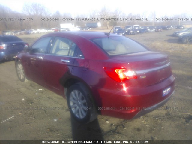 1C3CCBCG9DN608010 - 2013 CHRYSLER 200 LIMITED RED photo 3