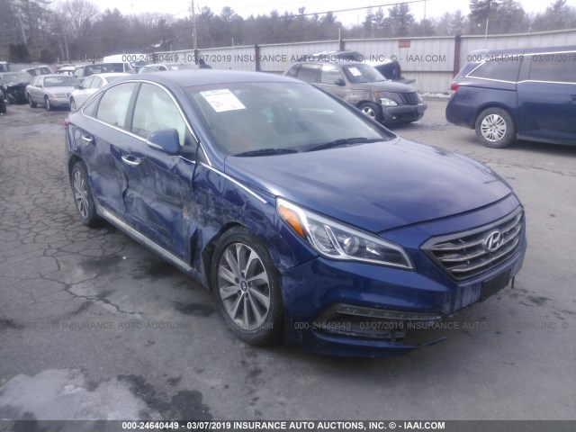 5NPE34AF5FH209656 - 2015 HYUNDAI SONATA SPORT/LIMITED BLUE photo 1