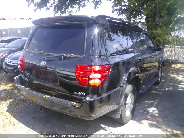 5TDZT38A61S056374 - 2001 TOYOTA SEQUOIA LIMITED BLACK photo 4