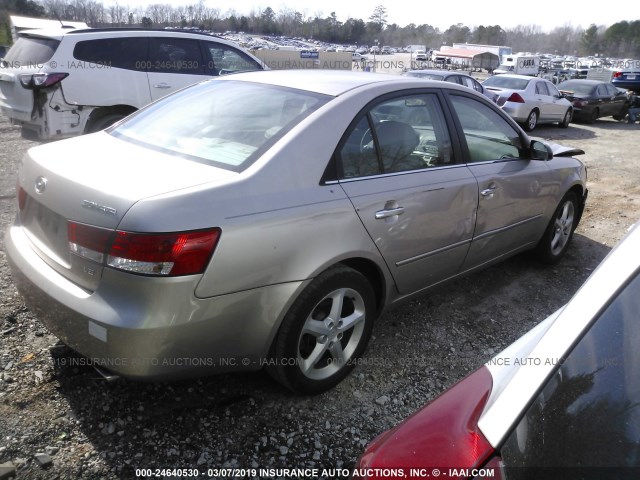 5NPEU46F06H049935 - 2006 HYUNDAI SONATA GOLD photo 4