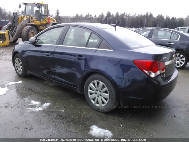 1G1PC5SH7B7117888 - 2011 CHEVROLET CRUZE LS BLUE photo 3