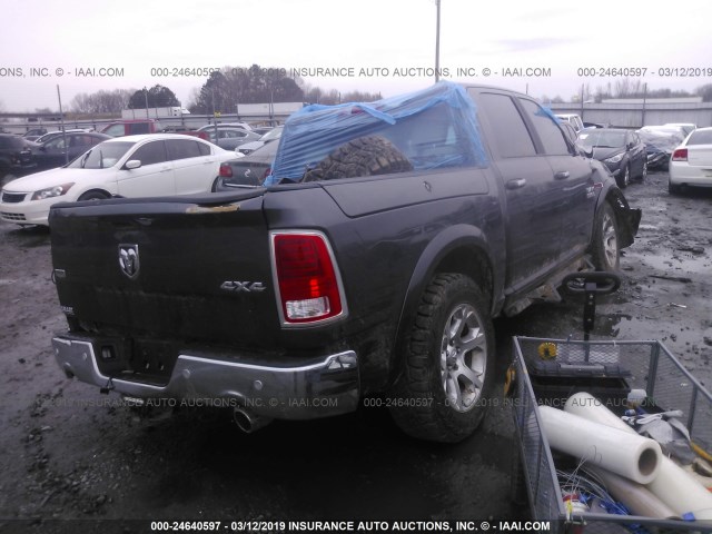 1C6RR7NM0JS294305 - 2018 RAM 1500 LARAMIE GRAY photo 4