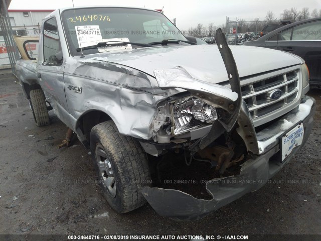 1FTYR10U03PA87668 - 2003 FORD RANGER SILVER photo 6
