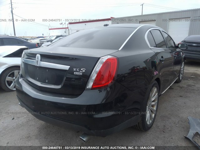 1LNHL9ERXAG616430 - 2010 LINCOLN MKS BLACK photo 4