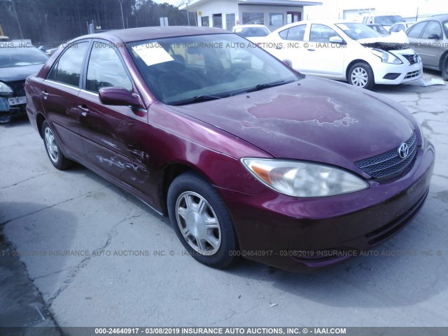 4T1BE32K62U623964 - 2002 TOYOTA CAMRY LE/XLE/SE RED photo 1