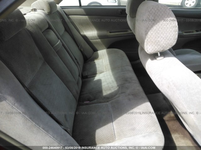 4T1BE32K62U623964 - 2002 TOYOTA CAMRY LE/XLE/SE RED photo 8