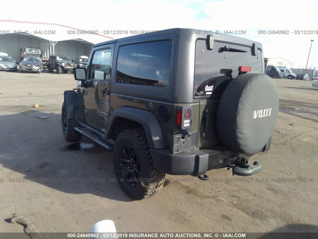 1C4AJWAG1FL769999 - 2015 JEEP WRANGLER SPORT GREEN photo 3