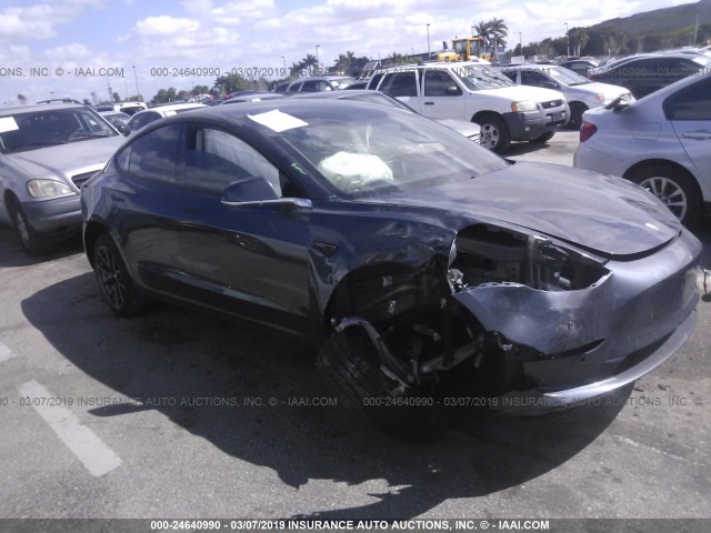 5YJ3E1EA7JF005141 - 2018 TESLA MODEL 3 GRAY photo 1