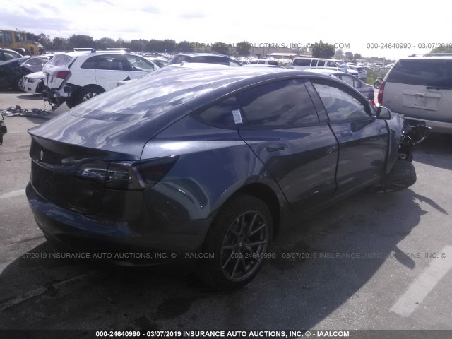 5YJ3E1EA7JF005141 - 2018 TESLA MODEL 3 GRAY photo 4