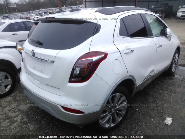 KL4CJASBXJB693223 - 2018 BUICK ENCORE PREFERRED WHITE photo 4