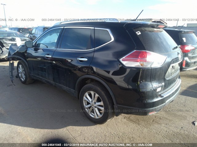 KNMAT2MV3GP736655 - 2016 NISSAN ROGUE S/SL/SV BLACK photo 3