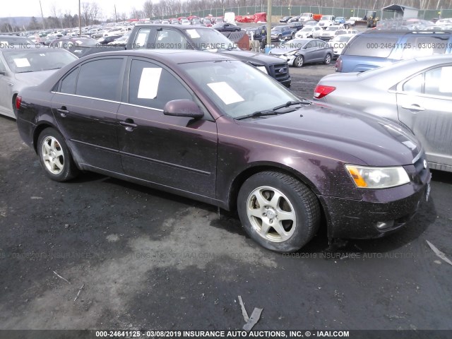 5NPEU46F16H053587 - 2006 HYUNDAI SONATA GLS/LX BURGUNDY photo 1