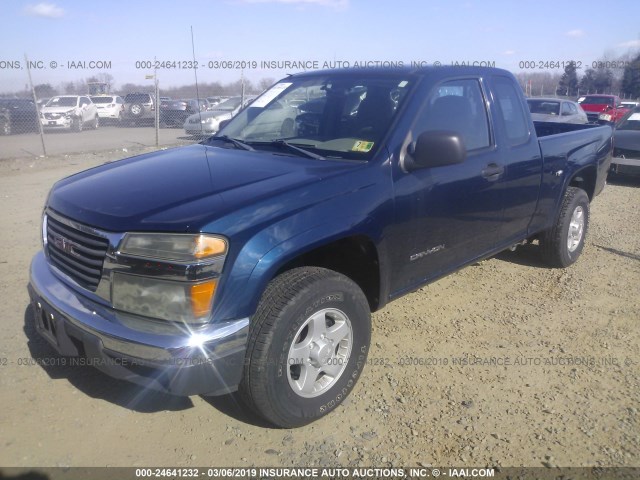 1GTDT196248174567 - 2004 GMC CANYON BLUE photo 2