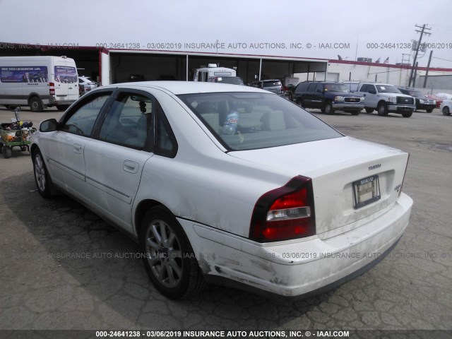 YV1TS91Z131314175 - 2003 VOLVO S80 T6 TURBO WHITE photo 3