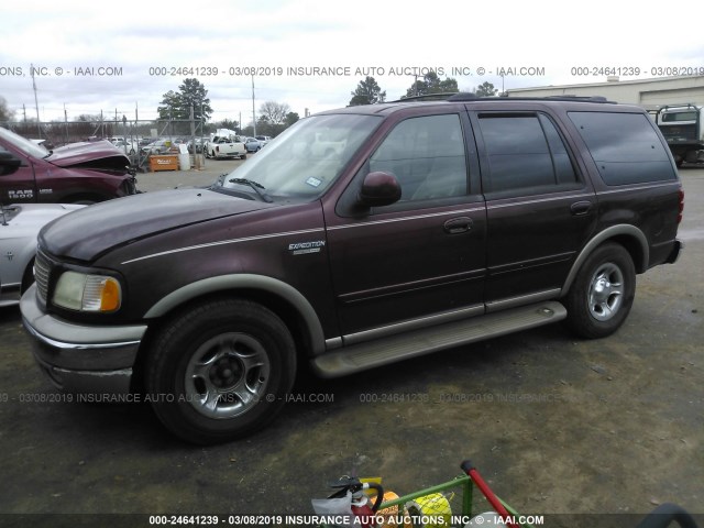 1FMRU1769YLA67990 - 2000 FORD EXPEDITION EDDIE BAUER MAROON photo 2