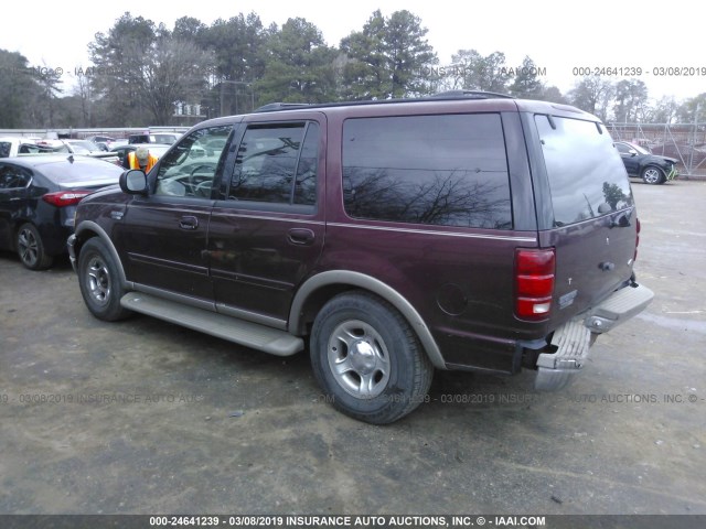 1FMRU1769YLA67990 - 2000 FORD EXPEDITION EDDIE BAUER MAROON photo 3