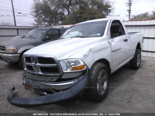 3C6JD6AK5CG111307 - 2012 DODGE RAM 1500 ST WHITE photo 2