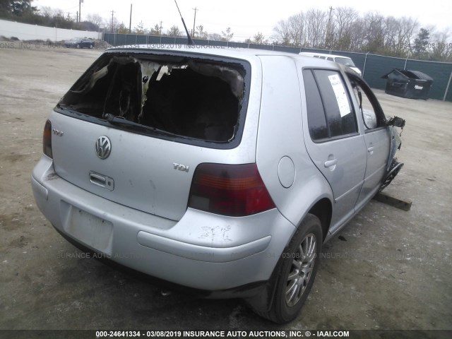 9BWFP21J534004654 - 2003 VOLKSWAGEN GOLF GL TDI SILVER photo 4