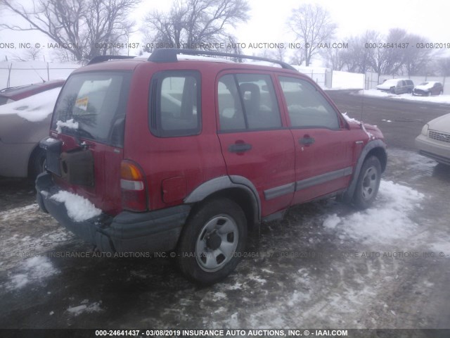 2S3TD62V846103923 - 2004 SUZUKI VITARA LX RED photo 4