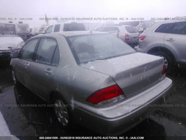 JA3AJ26E12U025029 - 2002 MITSUBISHI LANCER ES SILVER photo 3