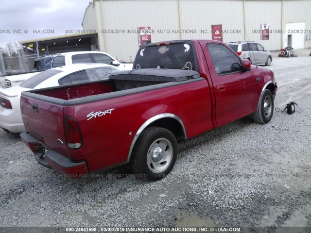 2FTRF17293CA06220 - 2003 FORD F150 RED photo 4