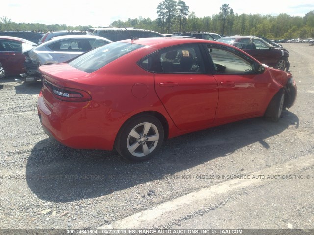 1C3CDFBB6GD667875 - 2016 DODGE DART SXT RED photo 4