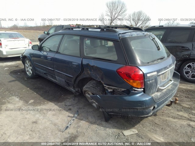 4S4BP62C667324872 - 2006 SUBARU LEGACY OUTBACK 2.5I LIMITED BLUE photo 3