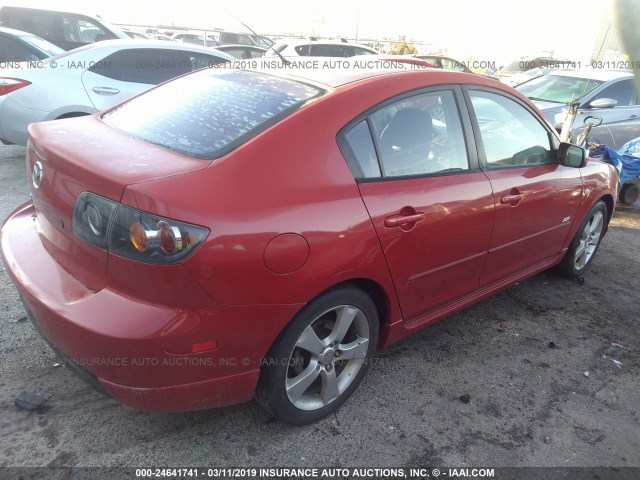 JM1BK323141217147 - 2004 MAZDA 3 S RED photo 4