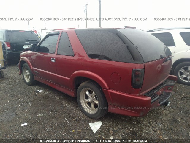 1GNCS18X34K138339 - 2004 CHEVROLET BLAZER MAROON photo 3