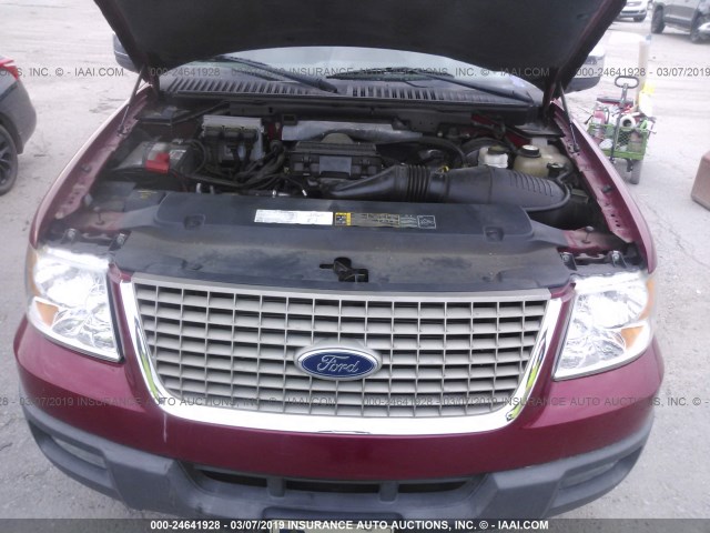 1FMPU15566LA91257 - 2006 FORD EXPEDITION XLT RED photo 10